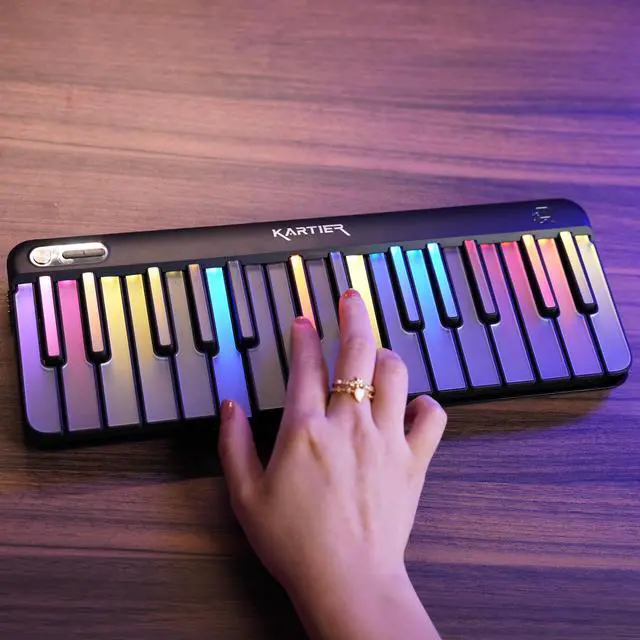 Alt view image 7 of 7 - Piano MIDI Keyboard, Includes 1,000+ Famous Sounds/Presets, LED Light-Up Keys, Bluetooth & Wired Connection, IOS/Android & Desktop App Included