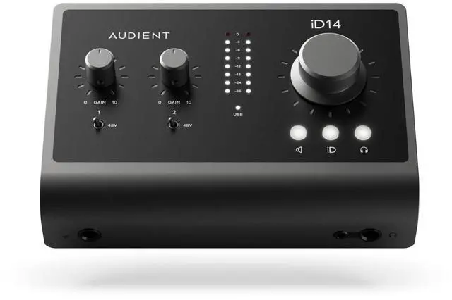 Main image of Audio Interface iD14 MKII, 2 Class-A Microphone Preamps (High Performance USB Audio Interface, USB-C Connector, Monitor Mix and Monitor Panning Function, 2 Headphone Outputs), Black