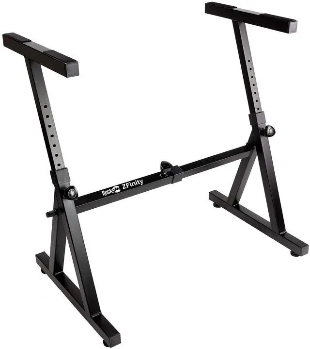 Main image of RJZZ363 Z Style Keyboard Stand, Heavy Duty & Height Adjustable | Heavy duty Z style keyboard stand, height and width adjustable for digital pianos, stage pianos and MIDI controllers