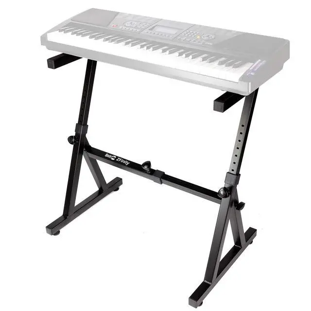 Alt view image 3 of 7 - RJZZ363 Z Style Keyboard Stand, Heavy Duty & Height Adjustable | Heavy duty Z style keyboard stand, height and width adjustable for digital pianos, stage pianos and MIDI controllers