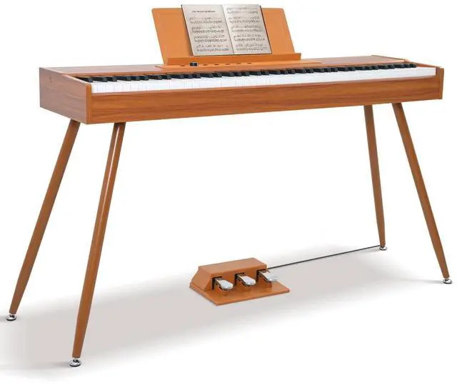 Main image of 88 Key Full Weighted Electric Piano Keyboard with Stand-Professional Digital Piano, Full-Size Hammer-Action Keyboard for Beginners, with Sheet Music Stand, Pedal, USB-MIDI & Headphone Mode