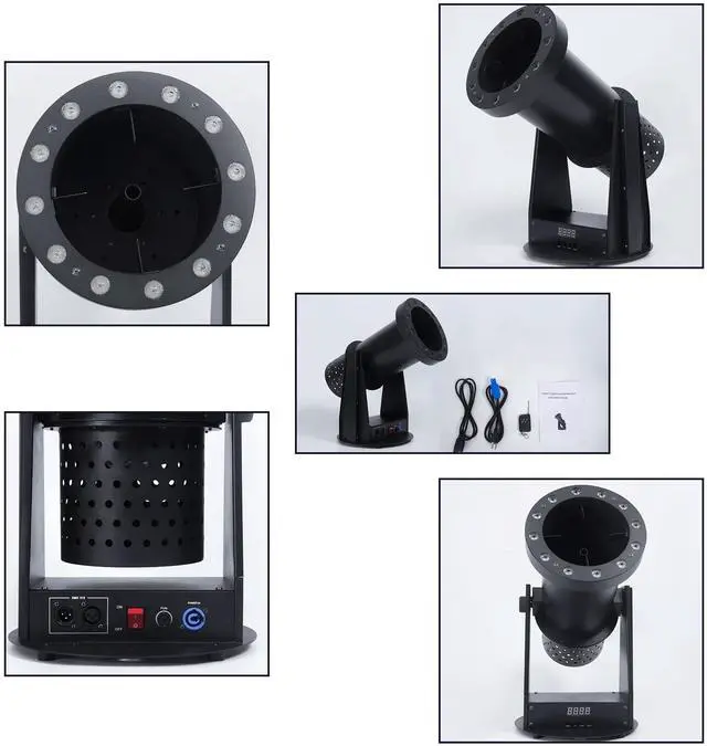 Alt view image 7 of 7 - 12LED Confetti Launcher, 1500W High-Power Fan, Remote Control, 8-10m Blowing Height