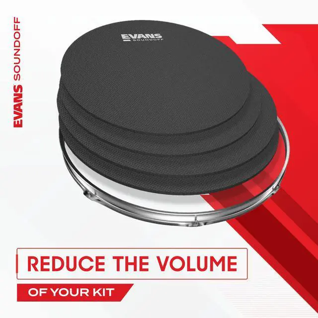 Alt view image 3 of 6 - Soundoff Drum Mute Pads - Full Box Pad Set - Mutes Pack - 3 Cymbals, 4 Tom/Snare, & 1 Bass - Great for Silencing Acoustic Kits to Practice - Rock - 8-Pack