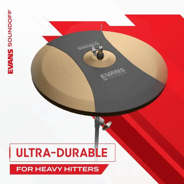 Alt view image 6 of 6 - Soundoff Drum Mute Pads - Full Box Pad Set - Mutes Pack - 3 Cymbals, 4 Tom/Snare, & 1 Bass - Great for Silencing Acoustic Kits to Practice - Rock - 8-Pack