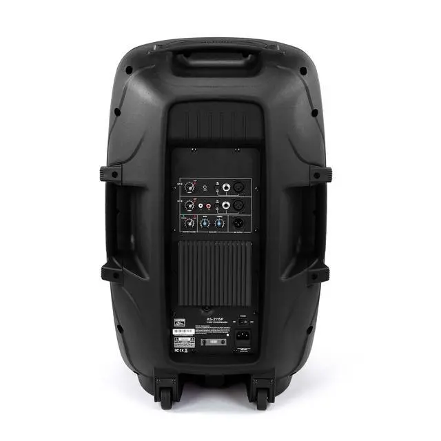 Alt view image 7 of 7 - 15" Powered PA Speaker, 1000 Watts, Pole Mount (AS-2115P) | 110dB 15" powered PA, bi-amped Class AB - XLR/1/4" mic/line, RCA, AUX - fly points & 35mm pole