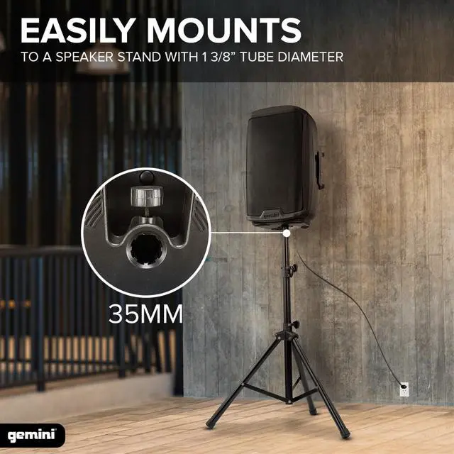 Alt view image 4 of 7 - 15" Powered PA Speaker, 1000 Watts, Pole Mount (AS-2115P) | 110dB 15" powered PA, bi-amped Class AB - XLR/1/4" mic/line, RCA, AUX - fly points & 35mm pole