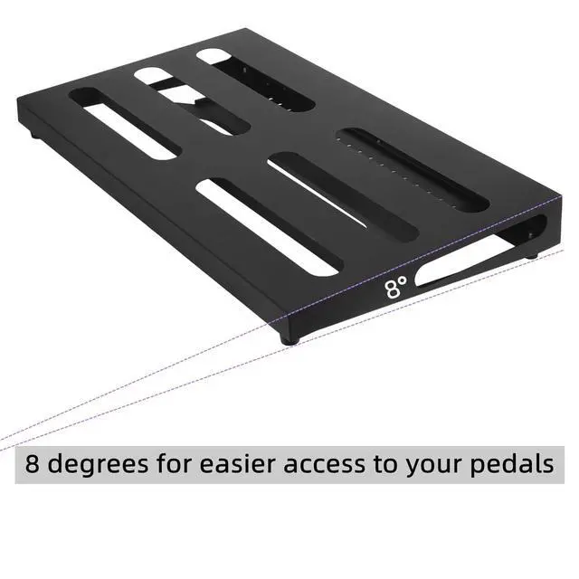 Alt view image 6 of 7 - 22" x 12.5" Guitar Pedal Board with Power Supply Tray | Includes Carry Case & Mounting Tapes, Power Supply Storage, Steel Material