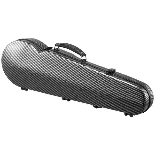 Alt view image 4 of 7 - 4/4 Full Size Violin Case, Built-in Hygrometer, Lightweight Portable Travel Carrying Bag, with Plush Lining, Dual Shoulder Straps, Anti-Scratch, Professional Triangular Shape, for Violin, Black