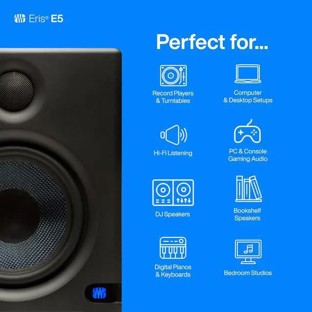 Alt view image 3 of 5 - Eris E5 2-Way 5.25" Near Field Studio Monitor | 2-Way