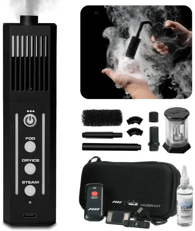 Main image of SmokeNINJA PRO Portable Fog Machine, Improved Overheating Protection 3 Minutes Single Burst Output 3x Faster Recovery USB-C Control for Superior Fog, Steam, and Dry Ice Effect(PRO KIT)