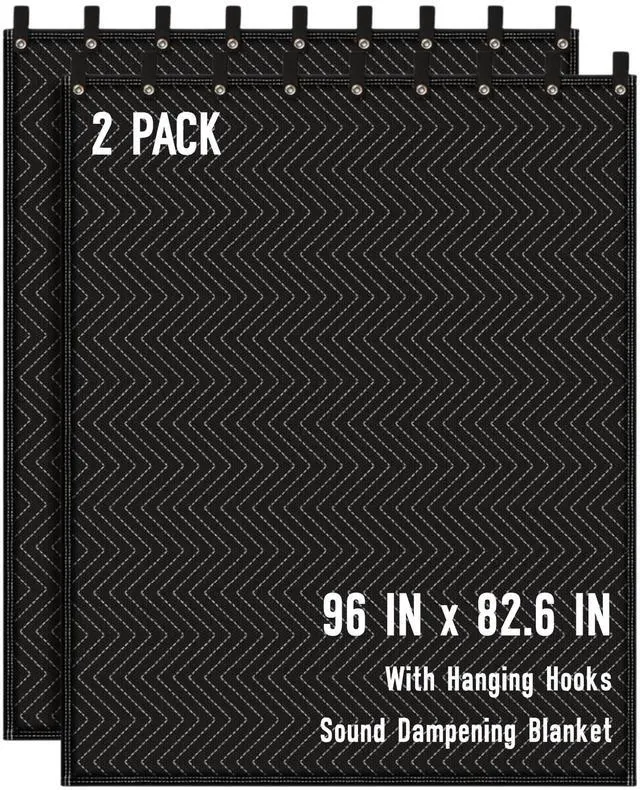 Main image of 2PCS Large Sound Dampening Blanket,96" x 80" Sound Absorbing Studio Blanket,Noise Cancelling Studio Acoustic Blanket Curtain/Light Blocker/Moving Blanket