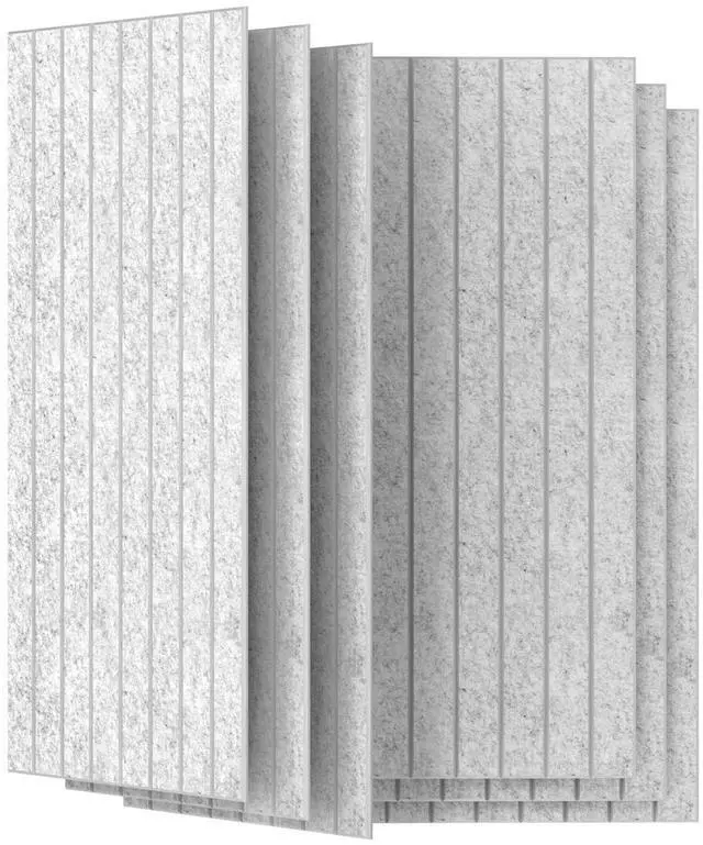 Main image of 6 Pcs 47.2 x 23.6 Inches Acoustic Panel, Decorative Sound Absorbing Wall Panel for Office,Home Theater,Studio,Silver Grey