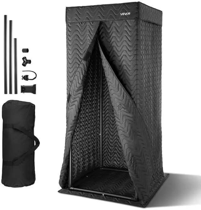 Main image of Portable Vocal Booth, 6.56 ft Height, Portable Recording Studio with Travel Bag, Mobile Tablet Stand, Thickened Soundproofing, Sound Isolation Booth for Echo-Free Vocals, Podcasts, Voiceovers