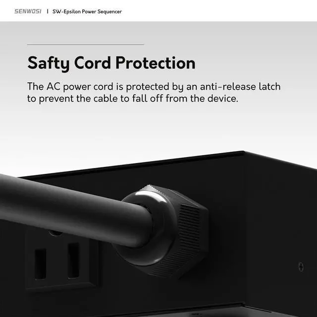Alt view image 6 of 7 - SW-Epsilon 10 Socket Power Conditioner/Surge Sequencer USB Type-C/Type-A Charger
