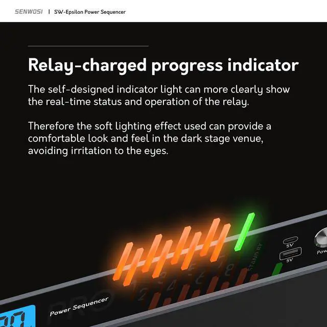 Alt view image 7 of 7 - SW-Epsilon 10 Socket Power Conditioner/Surge Sequencer USB Type-C/Type-A Charger