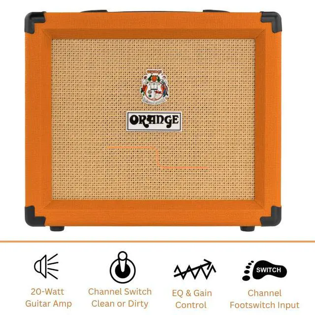 Alt view image 2 of 7 - Crush 20 20W 8" 2-Channel Guitar Amplifier and Speaker Combo