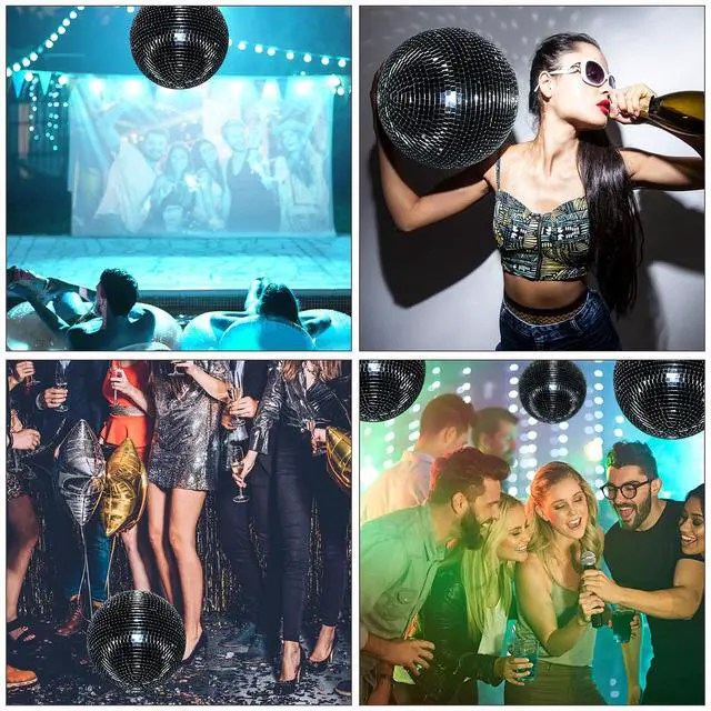 Alt view image 5 of 5 - 16 Inch Disco Ball Mirror Ball Hanging Ornament for Party Decoration DJ Club Stage Bar Wedding, Silver