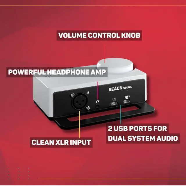 Alt view image 2 of 7 - Studio (Dark) - USB XLR Audio Interface, DSP Mic Chain, Dual PC | For Streaming, Gaming, Podcasting. Built-in DSP, Ultra-low-noise Preamp, Multi-Channel Dual PC/Console USB-C Connections