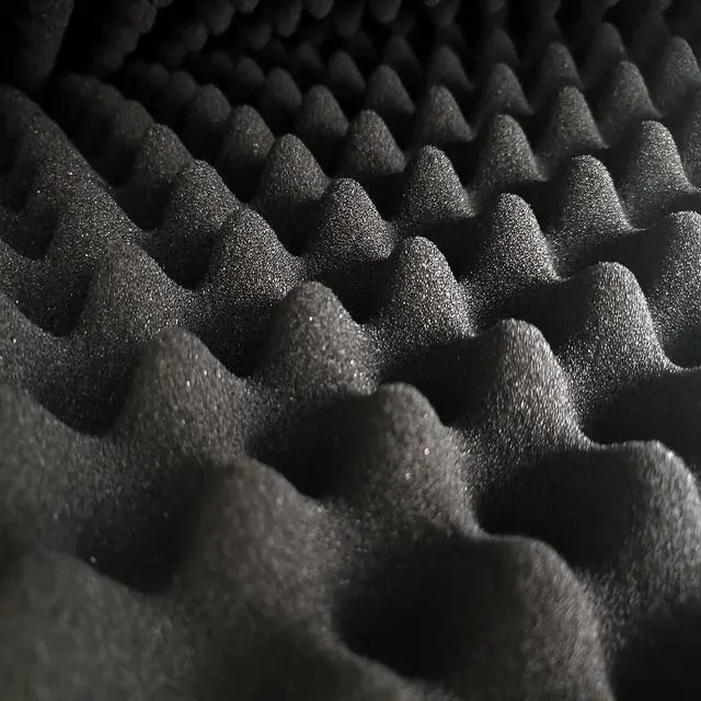 Alt view image 2 of 7 - 4 PCS Black Acoustic Foam, 48"X 24"X 2" Egg Crate Foam, Soundproof Foam, Fireproof Studio Foam Panels, Sound Absorbing Foam, Sound Proof Foam Panels, Sound Proof Panels For Walls