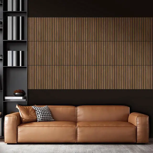 Alt view image 2 of 7 - Acoustic Wall Panels 12 Pack,Covers 16 Sq Ft - 16"x12"x0.4" Self-Adhesive Walnut Soundproof Panels for Home Office & Recording Studio