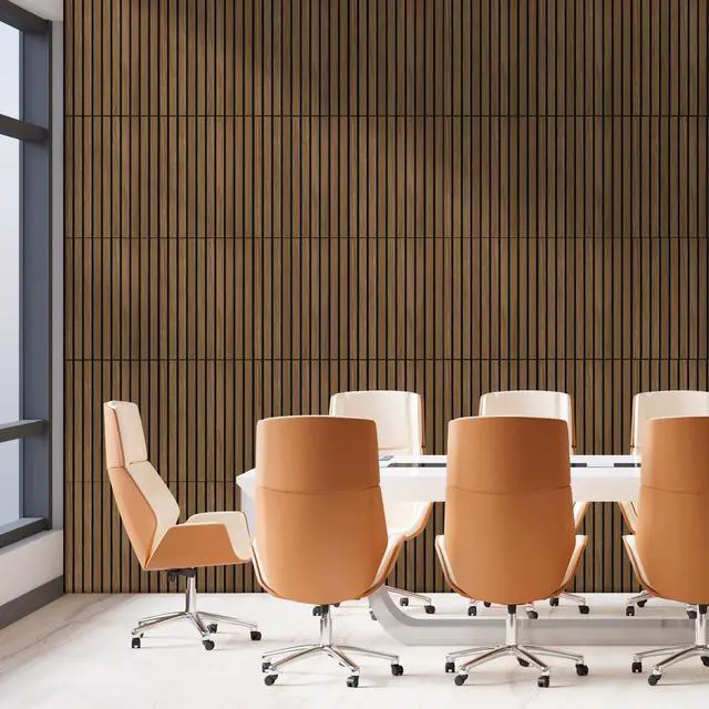 Alt view image 6 of 7 - Acoustic Wall Panels 12 Pack,Covers 16 Sq Ft - 16"x12"x0.4" Self-Adhesive Walnut Soundproof Panels for Home Office & Recording Studio