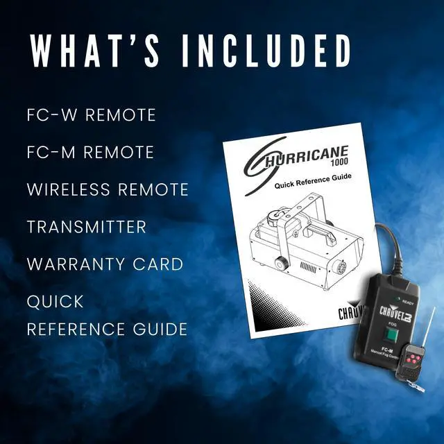 Alt view image 2 of 7 - Hurricane 1000 Compact Fog Machine with wireless Remote