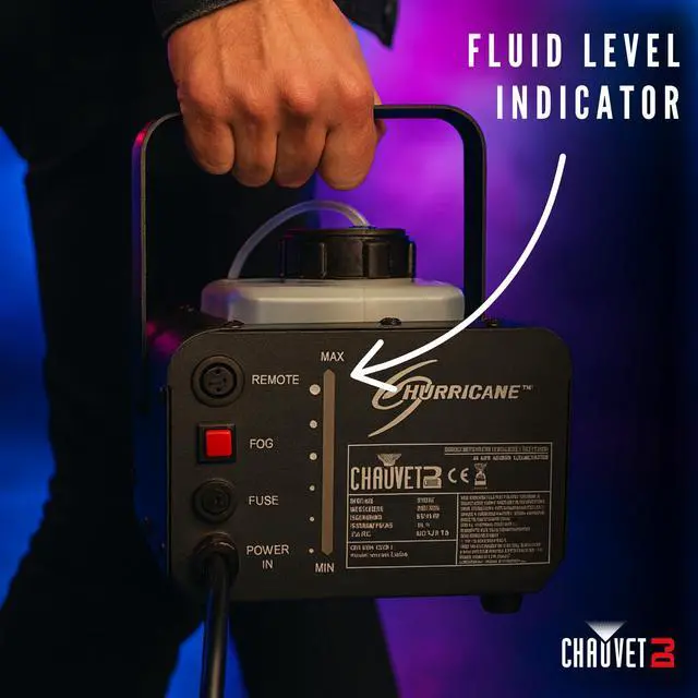Alt view image 4 of 7 - Hurricane 1000 Compact Fog Machine with wireless Remote