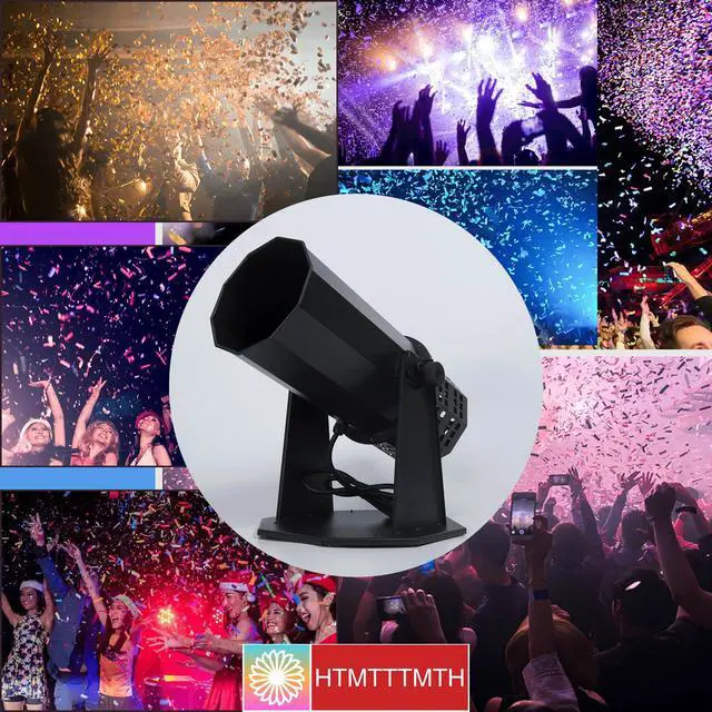 Alt view image 2 of 6 - Electric Confetti Launcher Confetti Tubes Confetti Shooter with Wireless Remote for DJ Party Nightclub Wedding Stage Concert Event Show 1500W High-Power Fan, 8-10 Meters Blowing Height