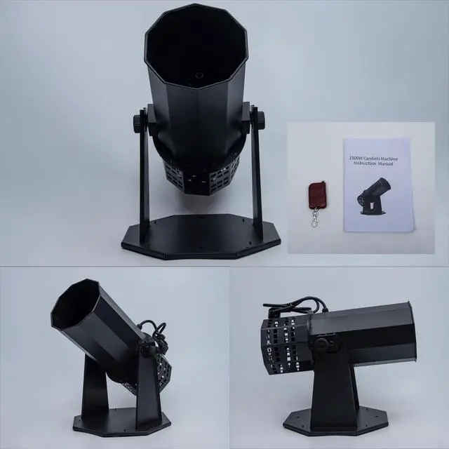 Alt view image 6 of 6 - Electric Confetti Launcher Confetti Tubes Confetti Shooter with Wireless Remote for DJ Party Nightclub Wedding Stage Concert Event Show 1500W High-Power Fan, 8-10 Meters Blowing Height
