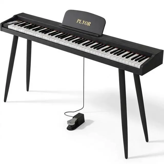 Main image of 88 Key Digital Piano Keyboard with Stand & Sustain Pedal, Full-Size Semi Weighted Electric Piano for Beginners/Adults, Home Keyboard Piano with Headphone Jack, MIDI-USB Connectivity, Black