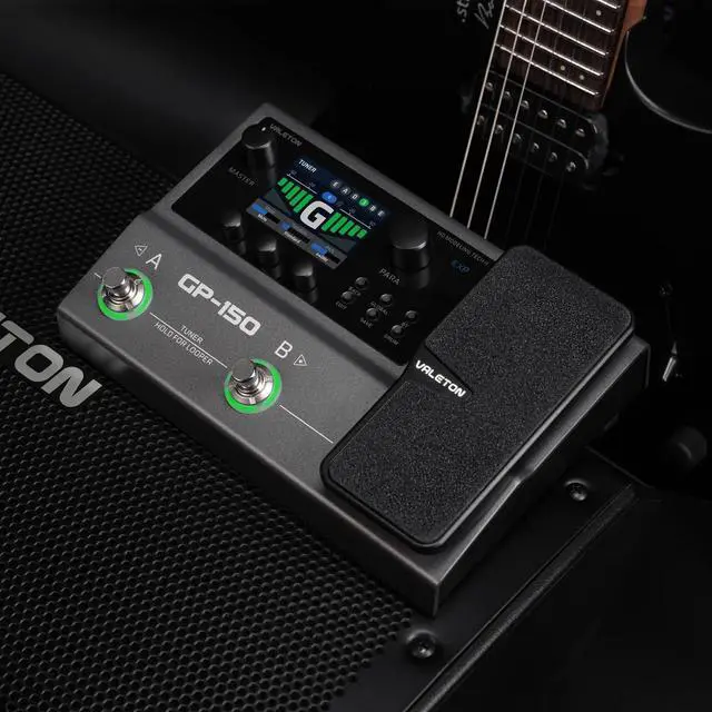 Alt view image 6 of 7 - GP150 Guitar Multi Effects Processor with Expression Pedal HD NAM Modeling Pedal 200+ Effects IR Loader 6in/4out USB Audio Interface Bluetooth MIDI 180s Looper Built-in 3000mAh Battery Black