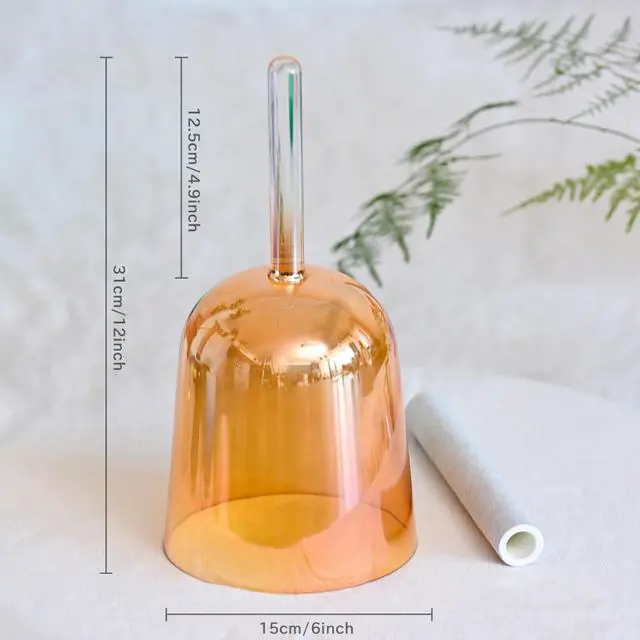 Alt view image 2 of 6 - 432HZ 6 Inch F Note Golden Tea Color Quartz Handle Singing Bowl with Carry Case Bag for Sound Healing and Meditation
