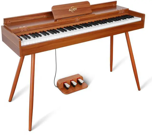 Main image of 88-Key Digital Piano with Hammer Action Weighted Keys | Desk Cover Design Piano Keyboard with Built-In 20Wx2 Speakers, 3-Pedal, Supports USB-MIDI Connect (ADP-100)