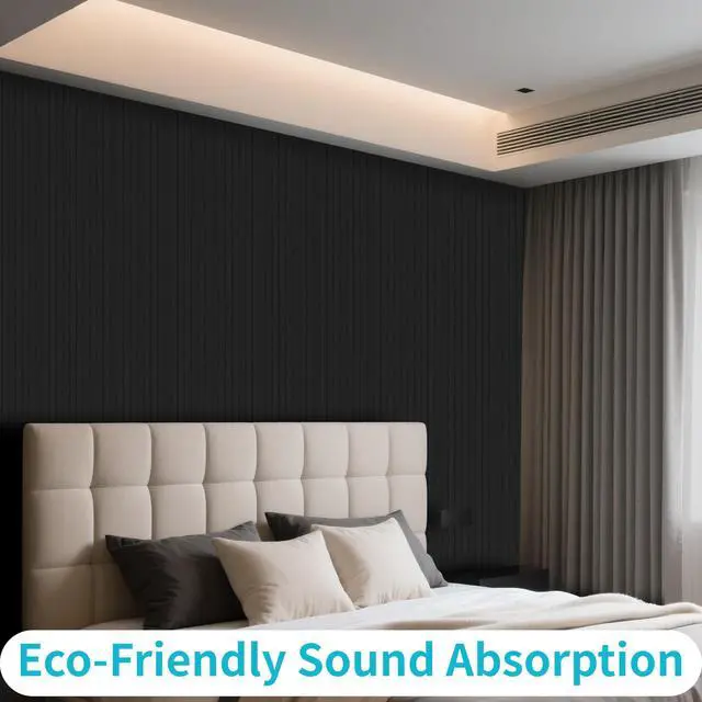 Alt view image 7 of 7 - 6 Pack Acoustic Panels Dual-Layer Thickened-47.2"x23.6"x0.72" Soundproof Panels for Wall Self-Adhesive, Wall Panels for Interior Wall Décor, Home Studio, Live Broadcast Room, Media Room-Black