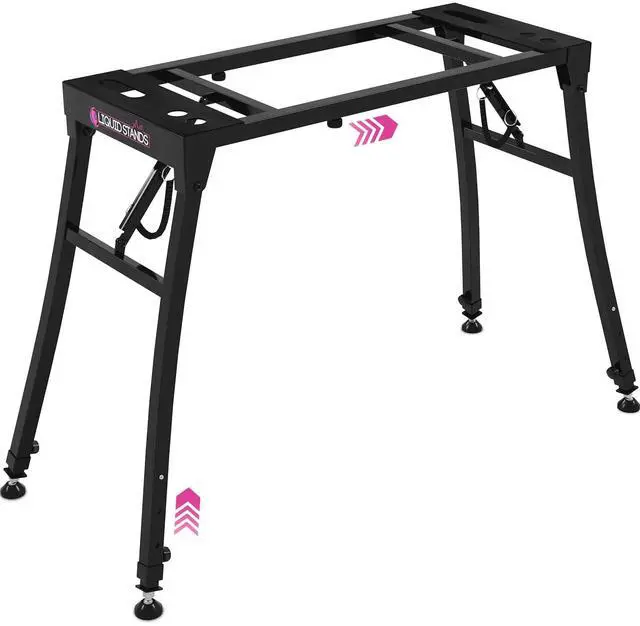 Main image of Collapsible Piano Keyboard Stand - Adjustable and Portable Heavy Duty Music Stand for Kids & Adults - Fits 54-88 Key Electric Digital Pianos - Sturdy Musical Keyboard Table