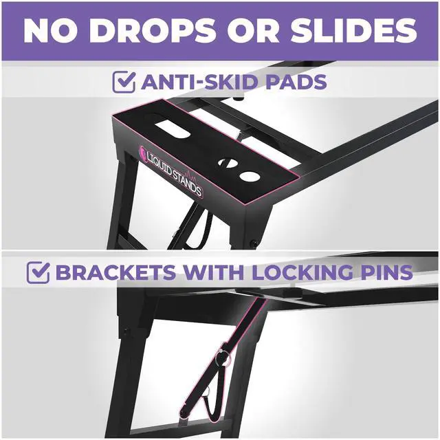 Alt view image 4 of 6 - Collapsible Piano Keyboard Stand - Adjustable and Portable Heavy Duty Music Stand for Kids & Adults - Fits 54-88 Key Electric Digital Pianos - Sturdy Musical Keyboard Table