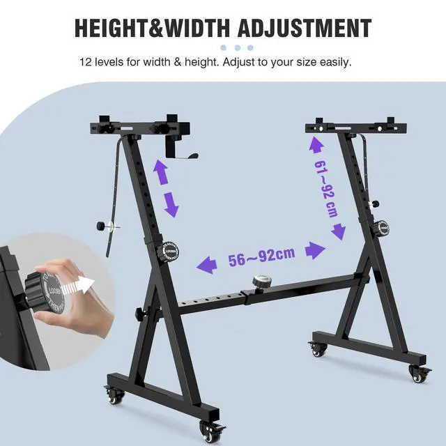 Alt view image 6 of 7 - Universal Keyboard Stand with Carrying Bag, Z-style Heavy-Duty Piano Stand, Adjustable and Portable Piano Keyboard Stand for 61 and 88 Keys