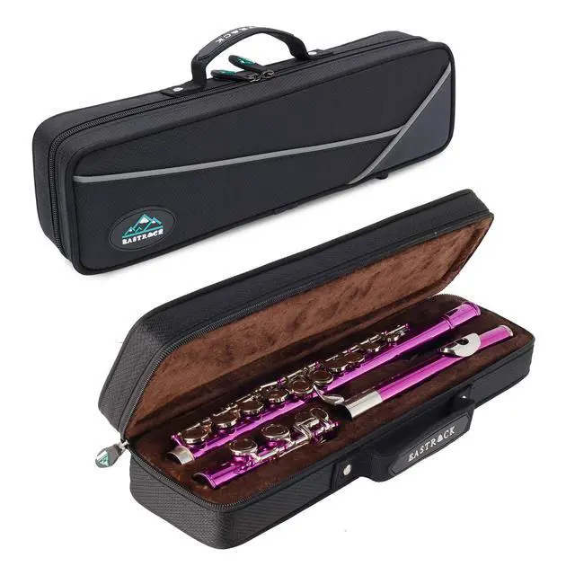 Alt view image 3 of 6 - Closed Hole Flutes C 16 Key for Beginner, Kids, Student -Nickel Flute with Case Stand and Cleaning kit (Pink)
