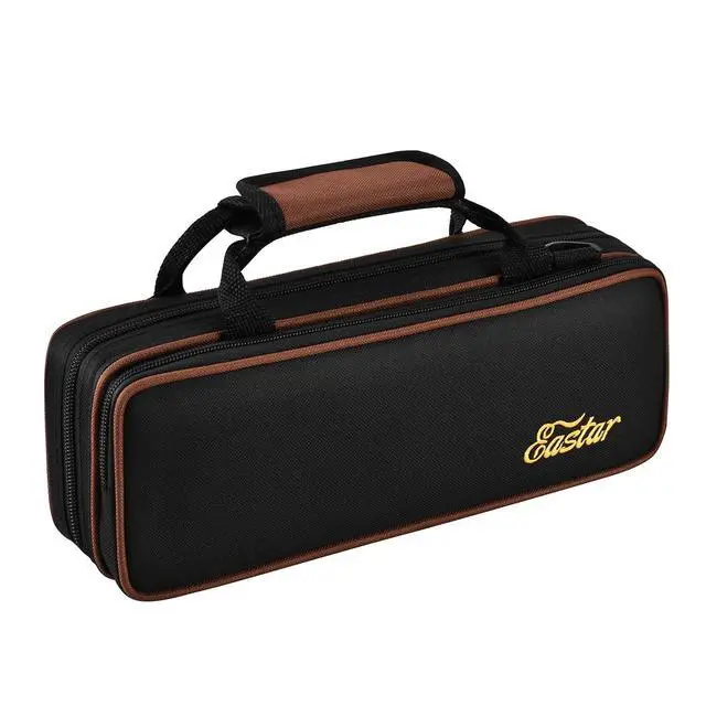 Alt view image 7 of 7 - Piccolo Instrument for Beginners Students, Key of C Flute, Resin, Hard Case, Cleaning Kit, Gloves, 2-Piece, Black, EPC-3S