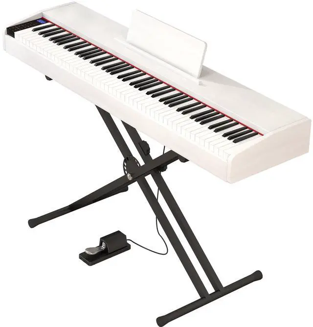 Main image of Digital Piano 88 key Semi Weighted Keyboard With X Stand & Sustain Pedal, Full-Size Beginner Electric Piano For Bluetooth, Headphone Mode, USB-MIDI