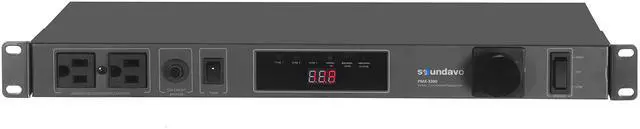 Main image of PMX-3300 Power Conditioner and Surge Sequencer 10 Protected Outlets and 3 Zones 15A with LED Voltmeter Display & Pullout Light (Grey)