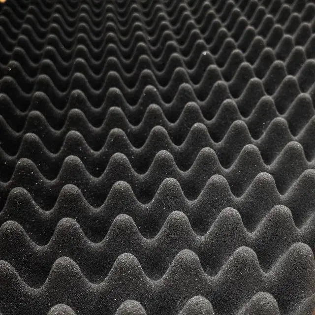 Alt view image 5 of 7 - 6 Pack Sound Proof Foam Panels 48x24x2 Acoustic Foam Panels Egg Crate Foam for Walls Soundproof Studio Noise Thermal Insulation Soundproofing Waterproof with Adhesive Stickers