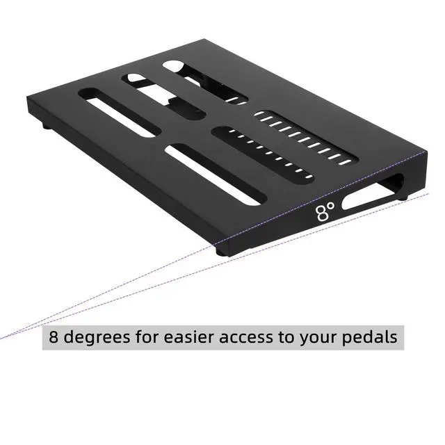 Alt view image 6 of 7 - 18" x 11.8" Guitar Pedal Board with Power Supply Tray | Includes Carry Case & Mounting Tapes, Power Supply Storage, Steel Material