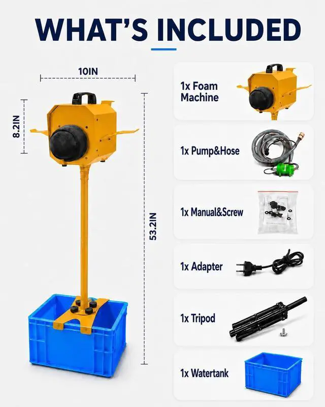 Alt view image 6 of 6 - Foam Machine for Party, Safe 60min Use&Cute AirplaneLook, Foam Party Machine For Pool Parties, Indoor/Outdoor Events. (Yellow-120)