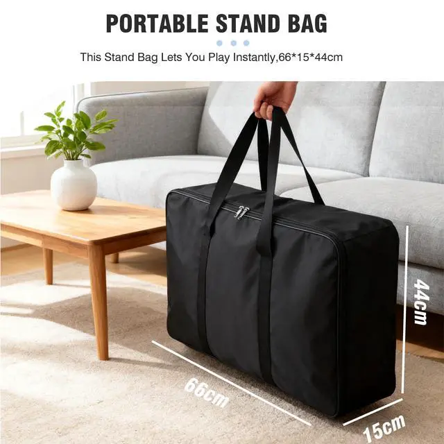 Alt view image 4 of 7 - Universal Keyboard Stand with Carrying Bag, Z-style Heavy-Duty Piano Stand, Adjustable and Portable Piano Keyboard Stand for 61 and 88 Keys