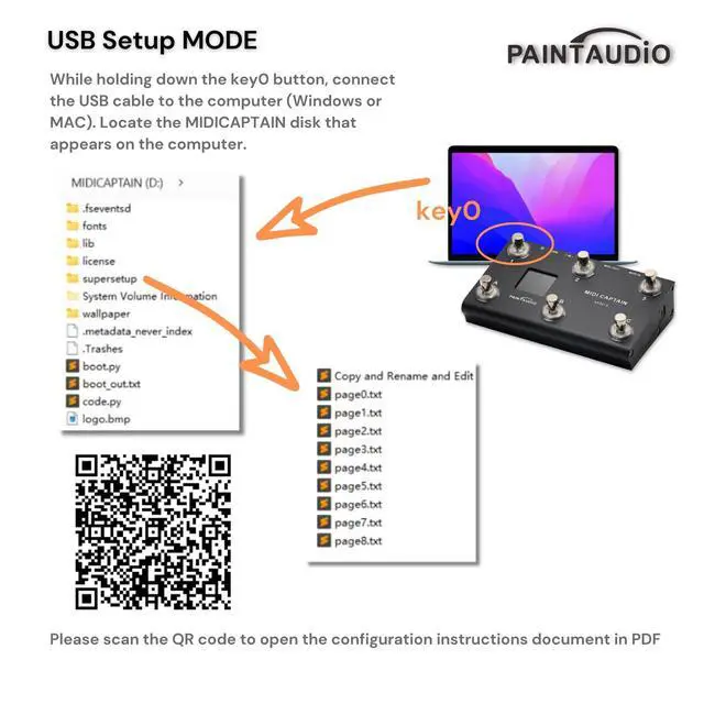 Alt view image 7 of 7 - Paint Audio MIDI Captain MINI 6 Foot Controller Multi-Effects Keyboards Synthesizer USB-MIDI DAW DSP Software USB-HID Support Multi-state Switch Cycling(MIDI Captain MINI 6)