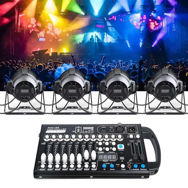Alt view image 3 of 7 - Battery DMX Controller with Midi, Portable DMX Controller for Moving Head Lights, DMX 192 Controller Lighting Console, Dmx512 Controller with Built-in Battery