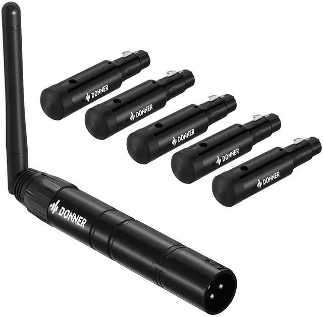 Main image of Wireless DMX512 Transmitter Receiver DJ 2.4G DMX Wireless Controller 5 Receivers with Built-in Battery & Light Dome & 1 Transmitter for LED Stage Disco Party Bar, Stage Lighting Control 6PCS
