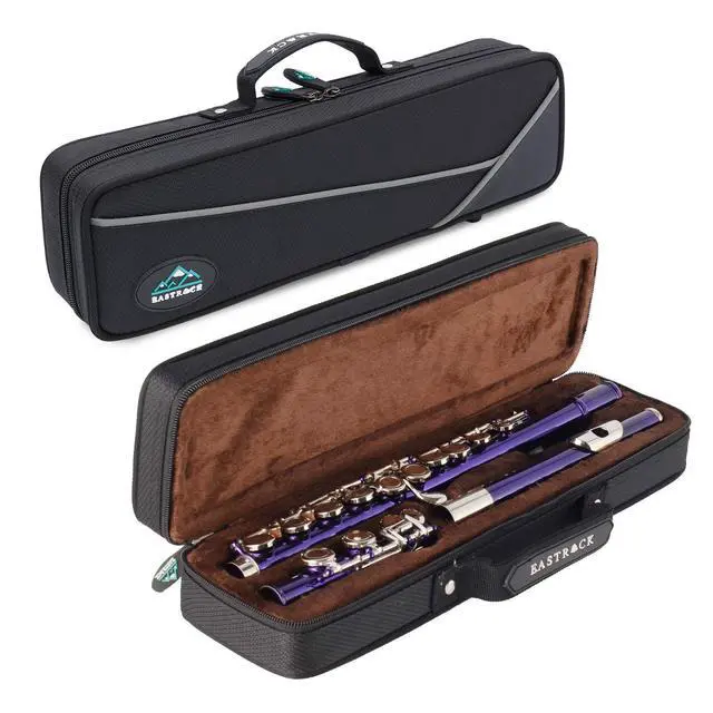 Alt view image 3 of 6 - Closed Hole Flutes C 16 Key for Beginner, Kids, Student -Nickel Flute with Case Stand and Cleaning kit (Purple)
