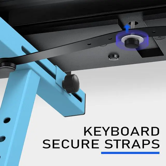 Alt view image 7 of 7 - Universal Keyboard Stand, Z-style Heavy-Duty Piano Stand, Adjustable and Portable Piano Keyboard Stand for 61 and 88 Keys, Blue
